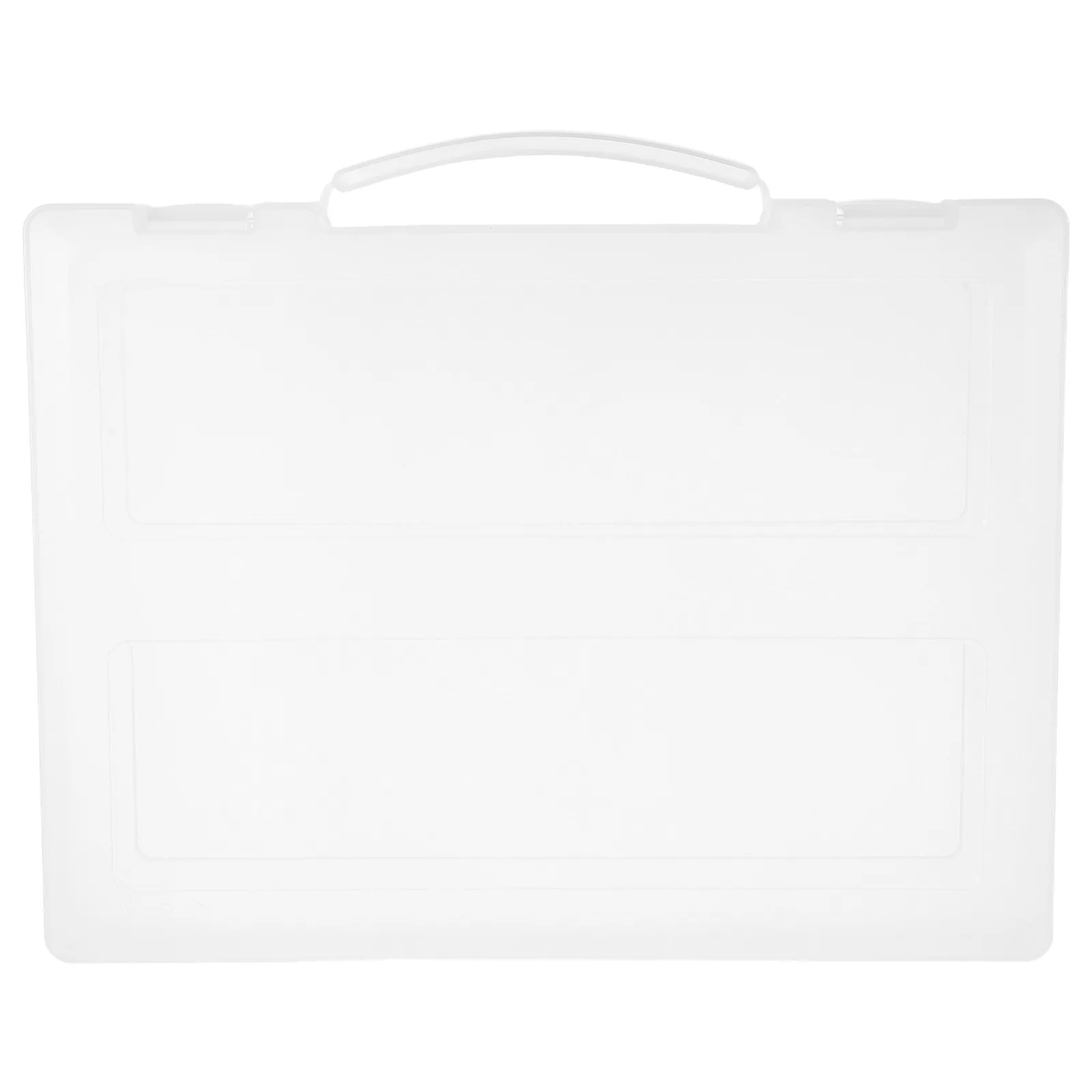 Clear A4 File Holder Portable Document Organizer Thickened Sturdy Paper Storage Box Office Folder Box with Handle for Safe
