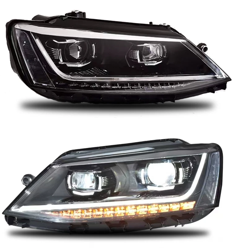 

For Volkswagen Jetta headlight headlight 2012-2018 MK6 LED projector lens animation dynamic signal headlight Drl auto parts