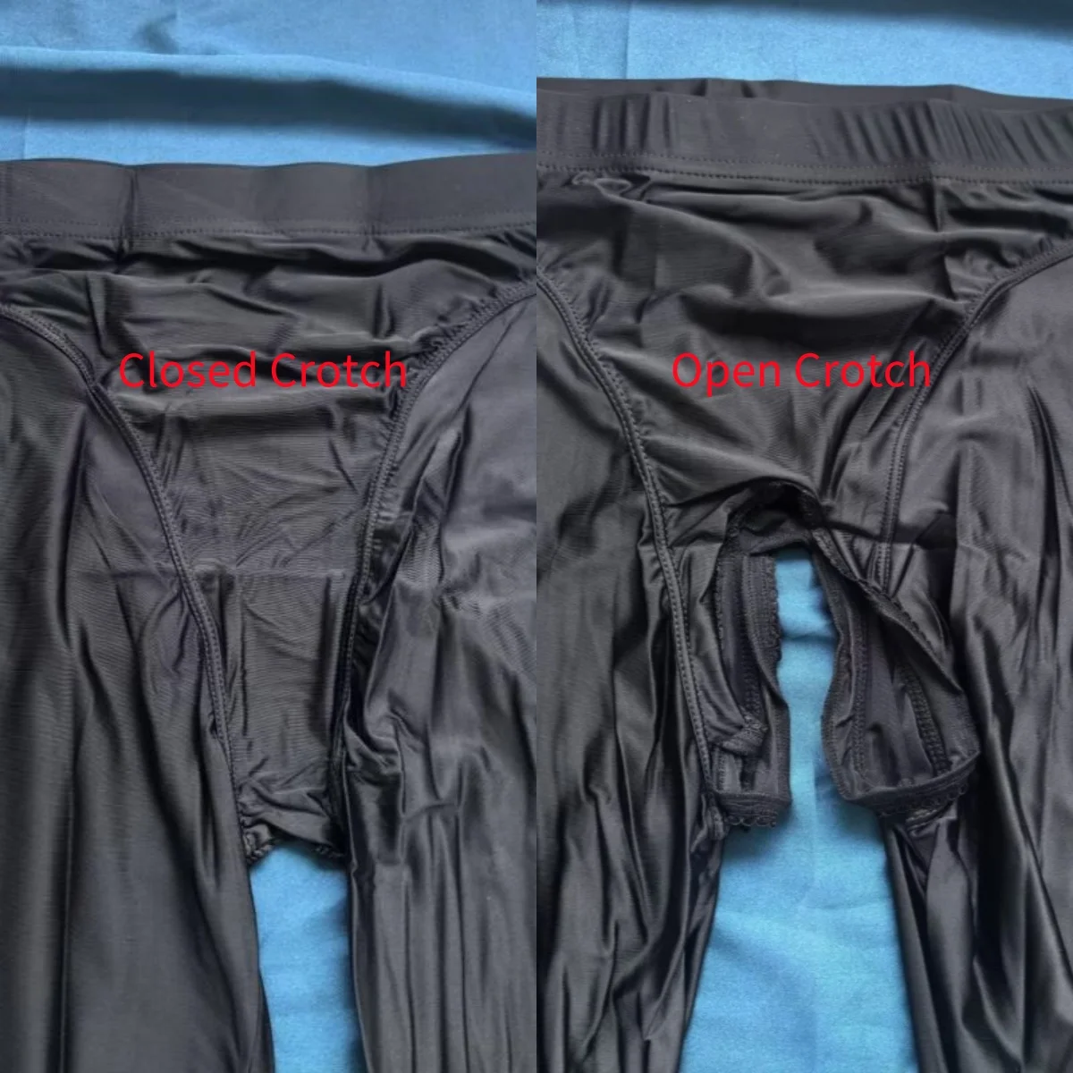 Open Crotch Sexy Tights High Waist Smooth Silky Pantyhose Pole Dance Slim Skinny Clubwear Women Oil Glossy Elastic Underwear