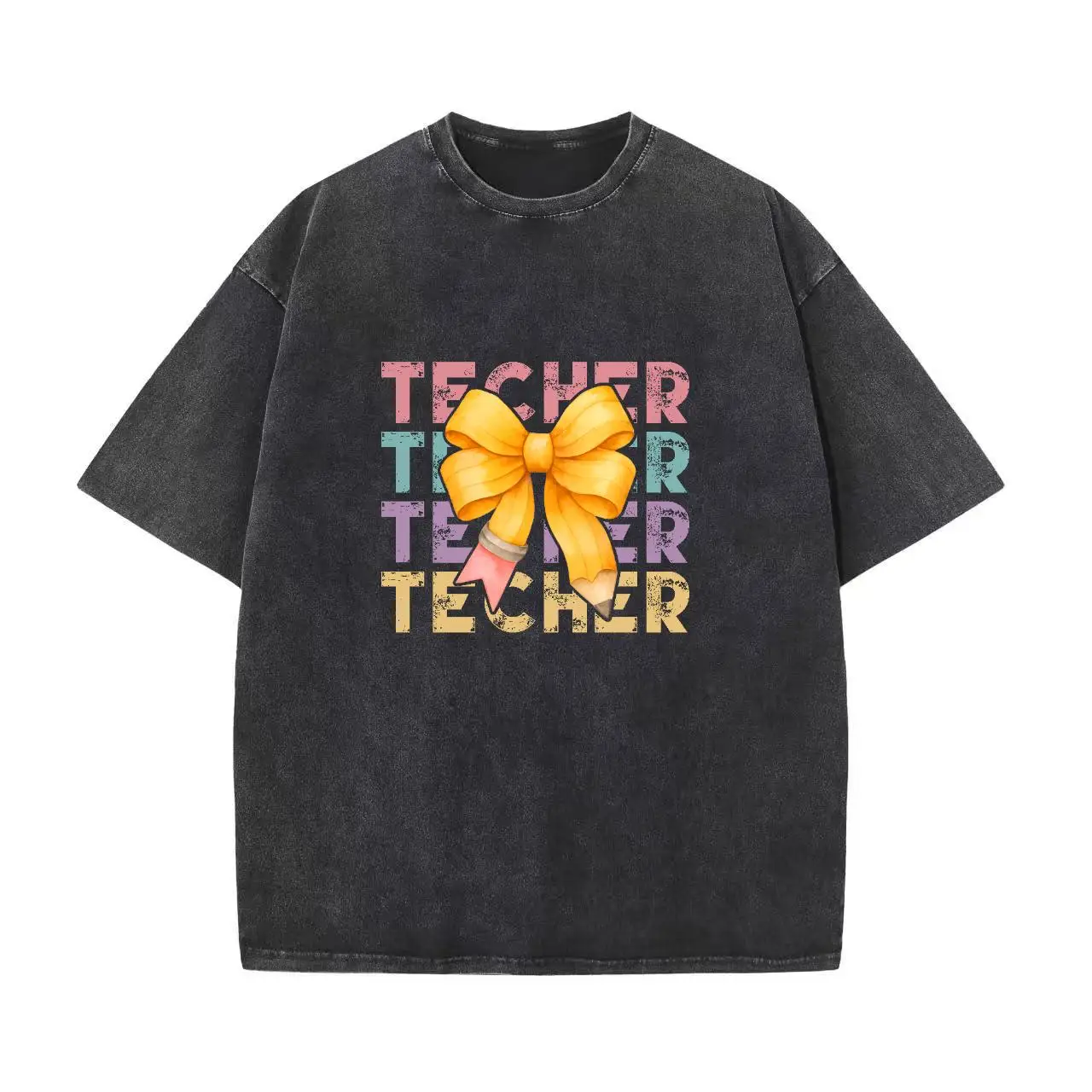 

"Vintage Teacher T-Shirt for Women | Retro Pencil & Bow Graphic Tee | Back To School Educator Gift | Funny Cute Top"