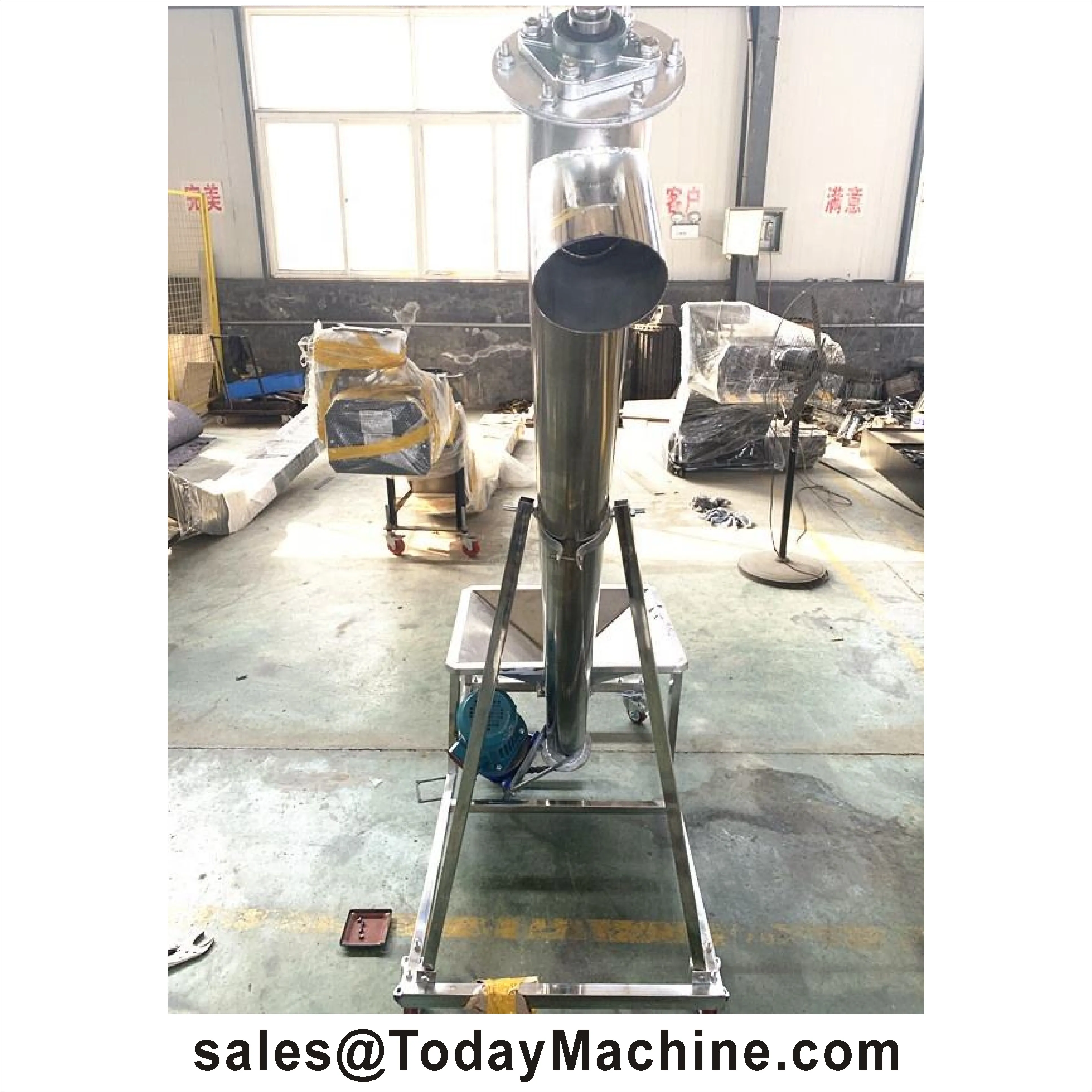 Focus Machinery Fully Automatic Stainless Steel Auger Screw Conveyor Hopper Rice Bean Flour Screw Conveyor for Farms