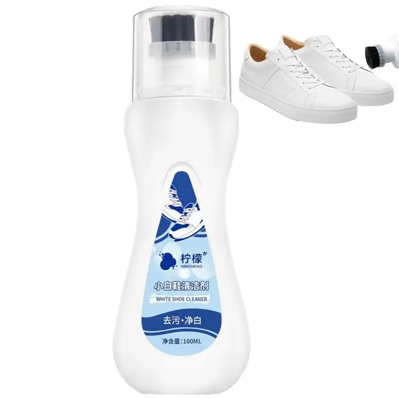 100ml Shoe Cleaner Foam Cleaner with Brush Cleaning Stain Dirt Foam Cleaner Sneaker Cleaner Decontamination White Shoes Cleaning