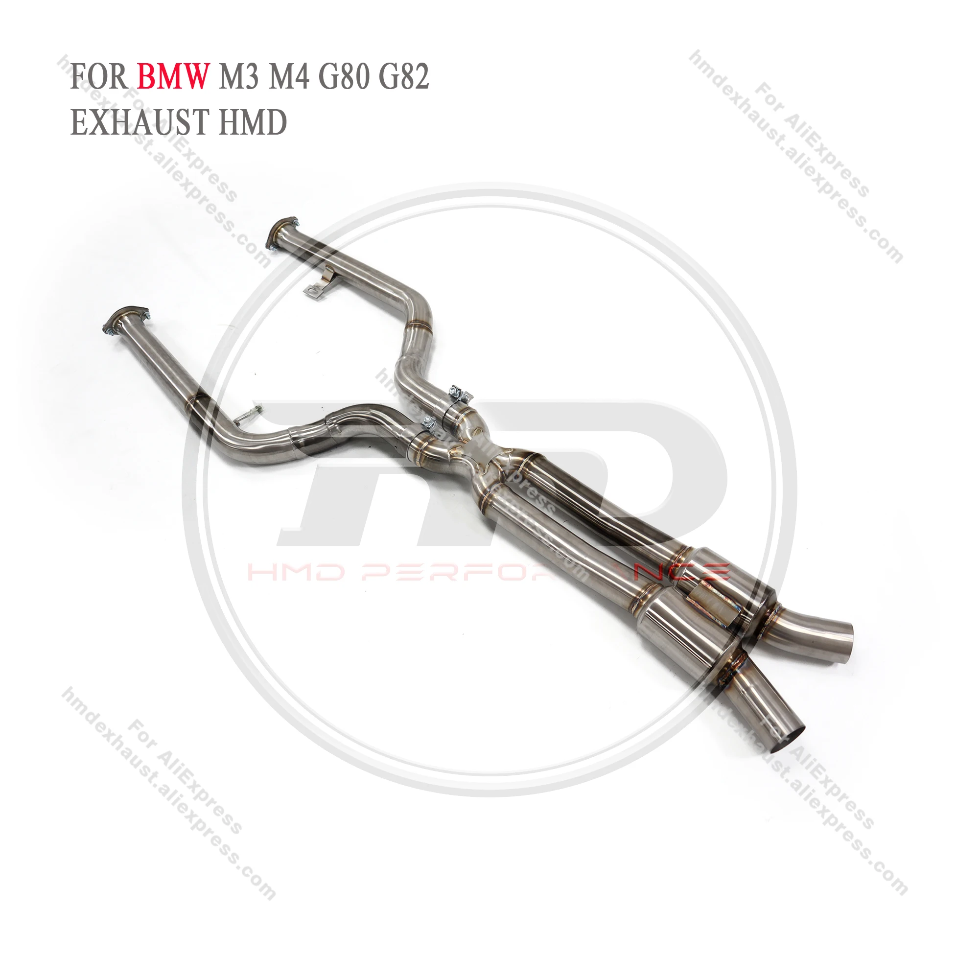 

HMD Exhaust System Stainless Steel Performance Middle Pipe for BMW M3 M4 G80 G82 X-pipe With Resonator