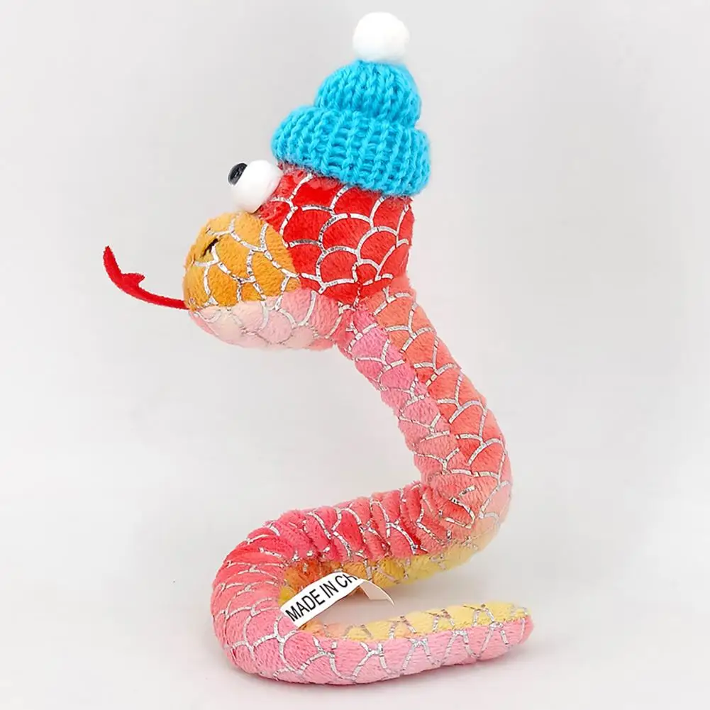 Snake Plush Toy Stuffed Animal Snake Plush Doll PP Cotton Filling Bendable Iron Wires Snake Toy Dog Cat Plush Doll Pet Toys