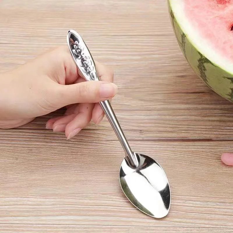 1/10Pcs Stainless Steel Spoon Ramen Noodles Tablespoons Scoop Rice Salad Stirring Scoop Home Kitchen Tableware Cooking Utensils