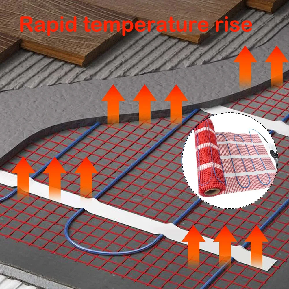 حصيرة تدفئة كهربائية ذاتية اللصق للأرضية الخزفية ، حل تسخين فعال ، من من من من من من من من من من من Seramic WW/m2