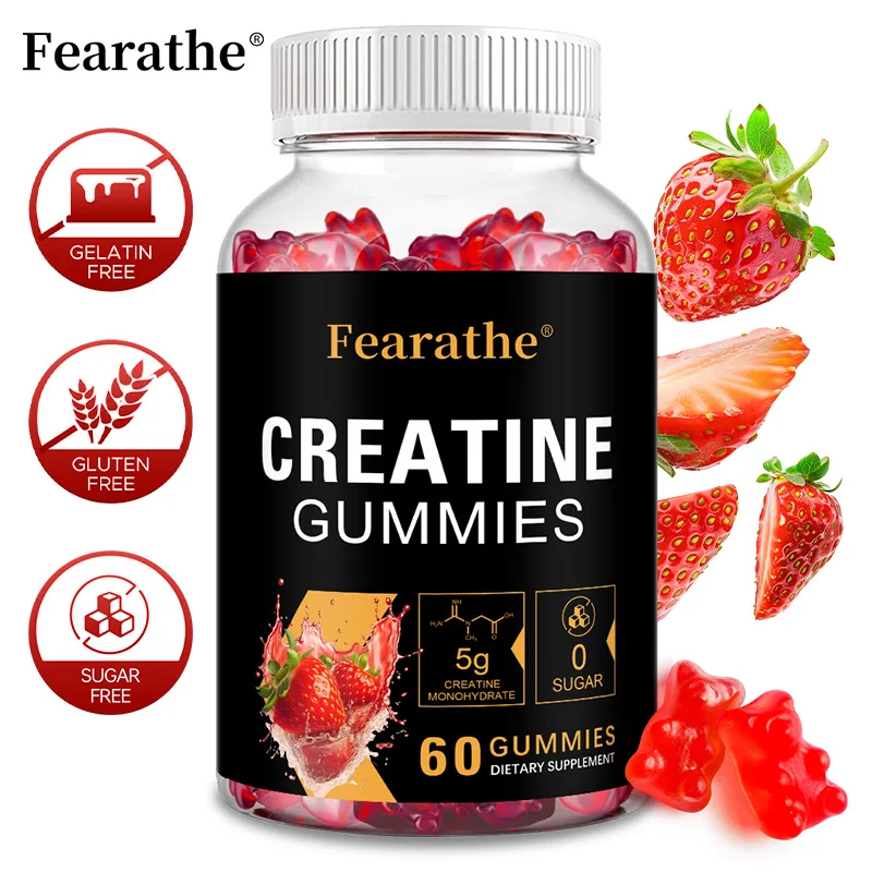 Creatine Monohydrate Gummies for Men and Women, Promote Muscle Recovery, Enhance Strength, Boost Performance, Enhance Confidence