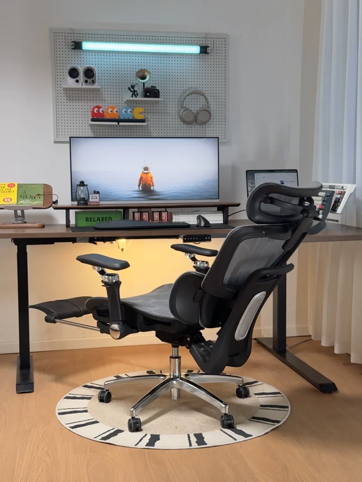 Cadeira de Escritório para Jogos com Design Ergonômico e Suporte Lombar Confortável para Longas Sessões