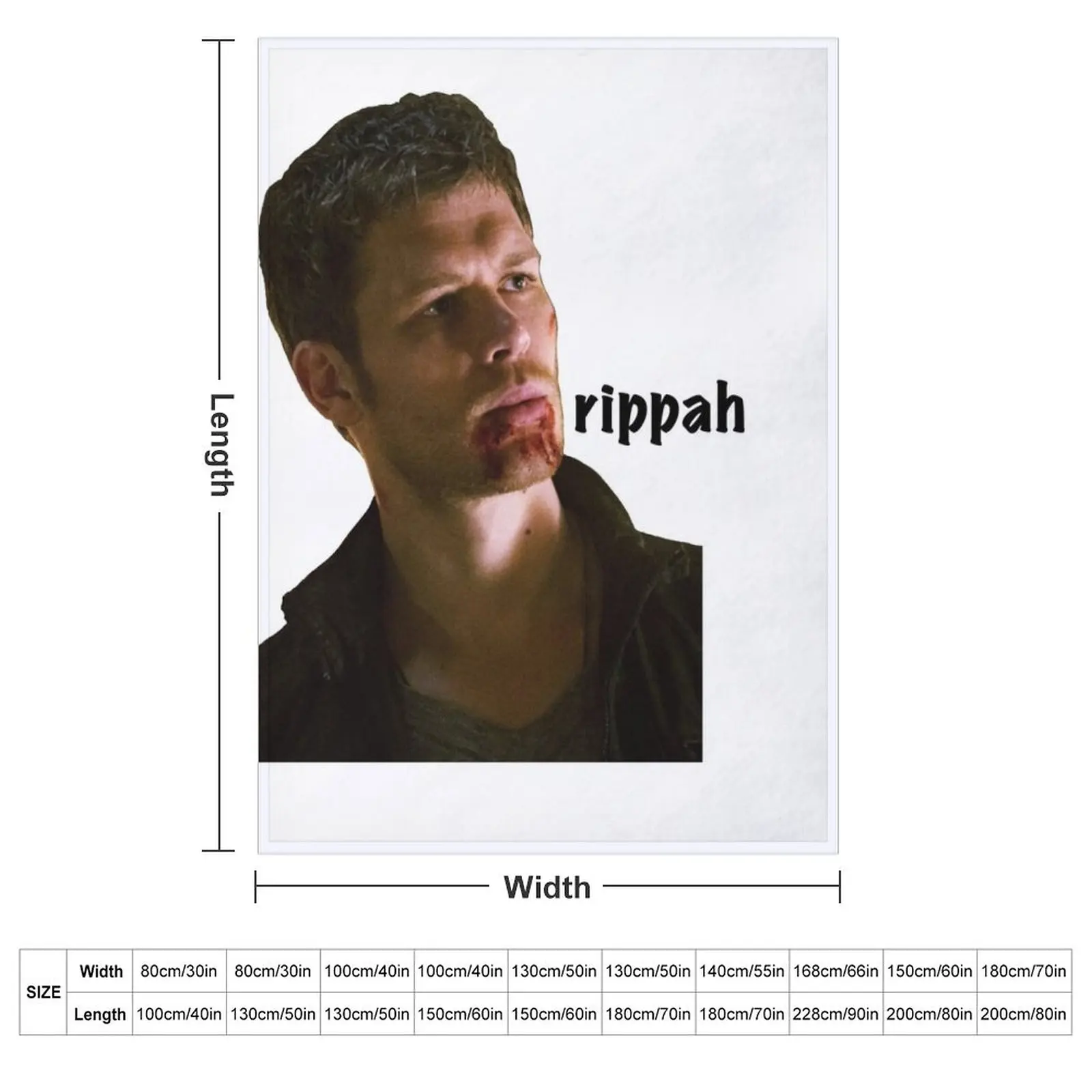 Klaus Mikaelson a??rippaha?? Throw Blanket Bed Fashionable Sofa Quilt blankets ands Cute Blankets