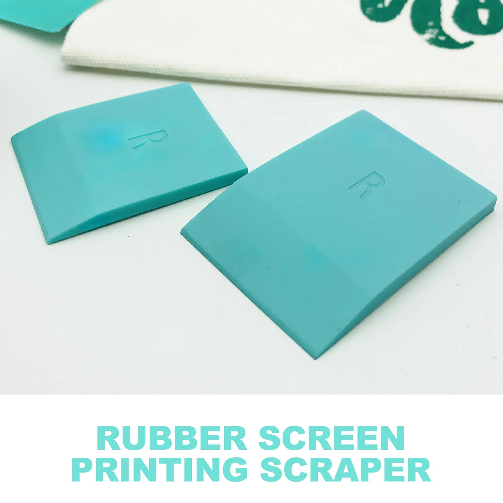 2 Pcs Squeegee Spatula Textile Mini Silk Scratch Board Ink Flat Rubber Wear-resistant for Home