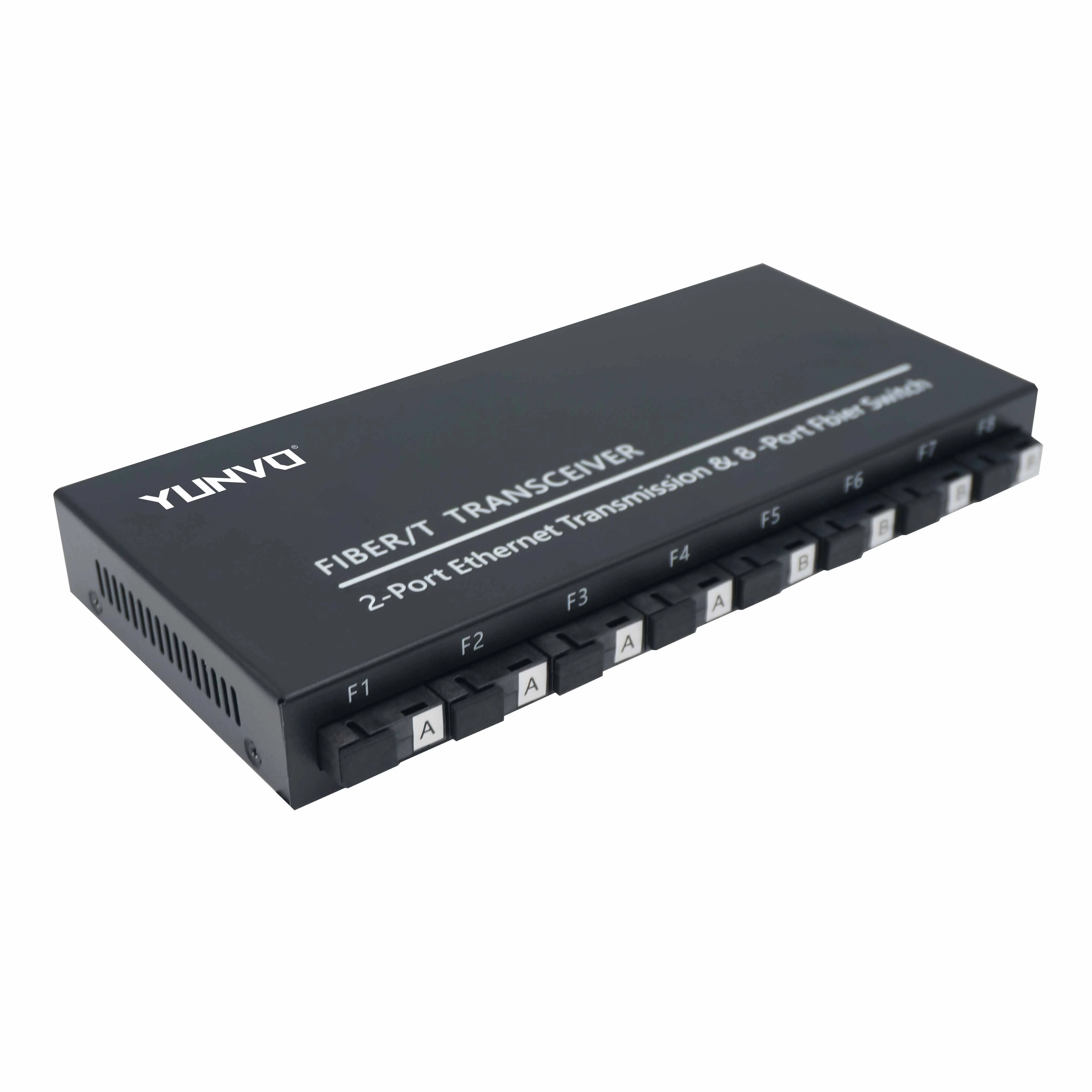 

8Fiber 2RJ45 Fiber Switch Single Fiber 1310/1550nm 20km SC 10port Switch