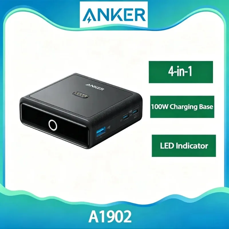 Anker 100W 4-Port Fast Charging Dock for Anker Prime Power Bank Multi-Device Charging Station for Laptop Smartphone Tablet
