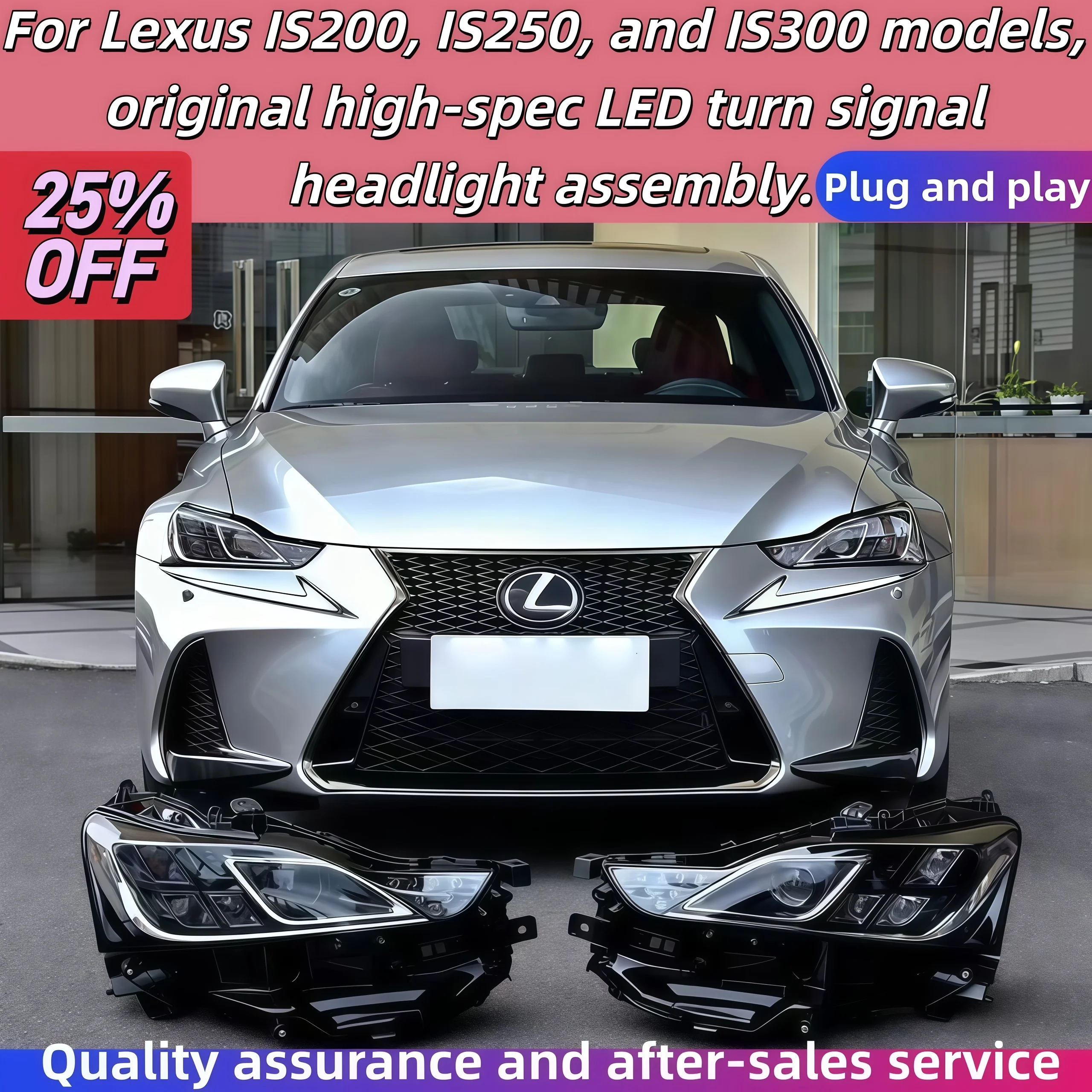 

Car Lights For Lexus 2016-2018 IS200 IS250 IS300 genuine high-spec LED turn signal headlight assembly Headlight Auto Accessories