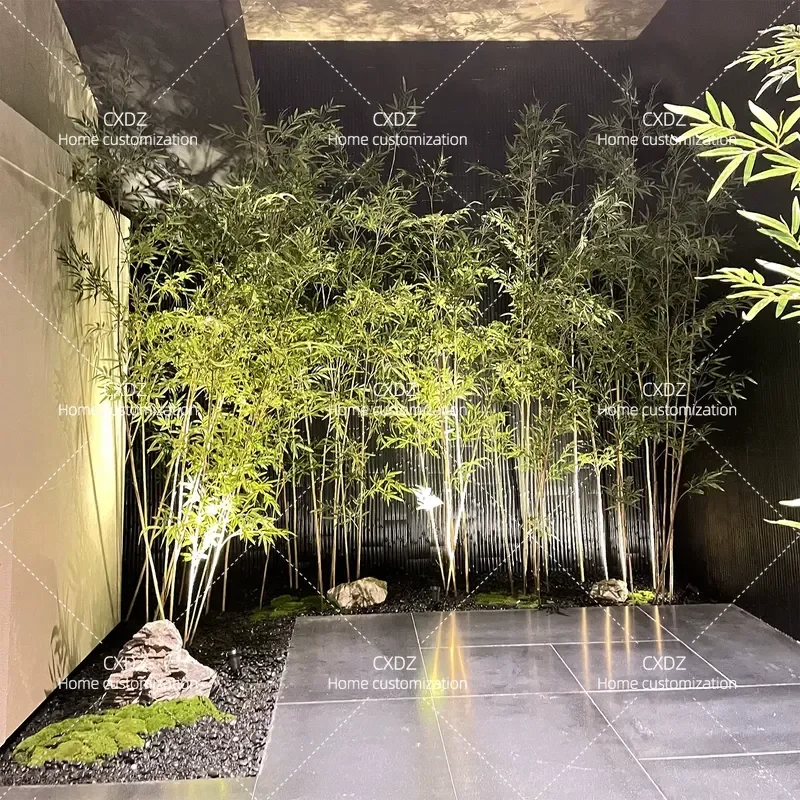 Bamboo landscaping simulation green plants indoor decoration partition landscape combination zen bionic green plants