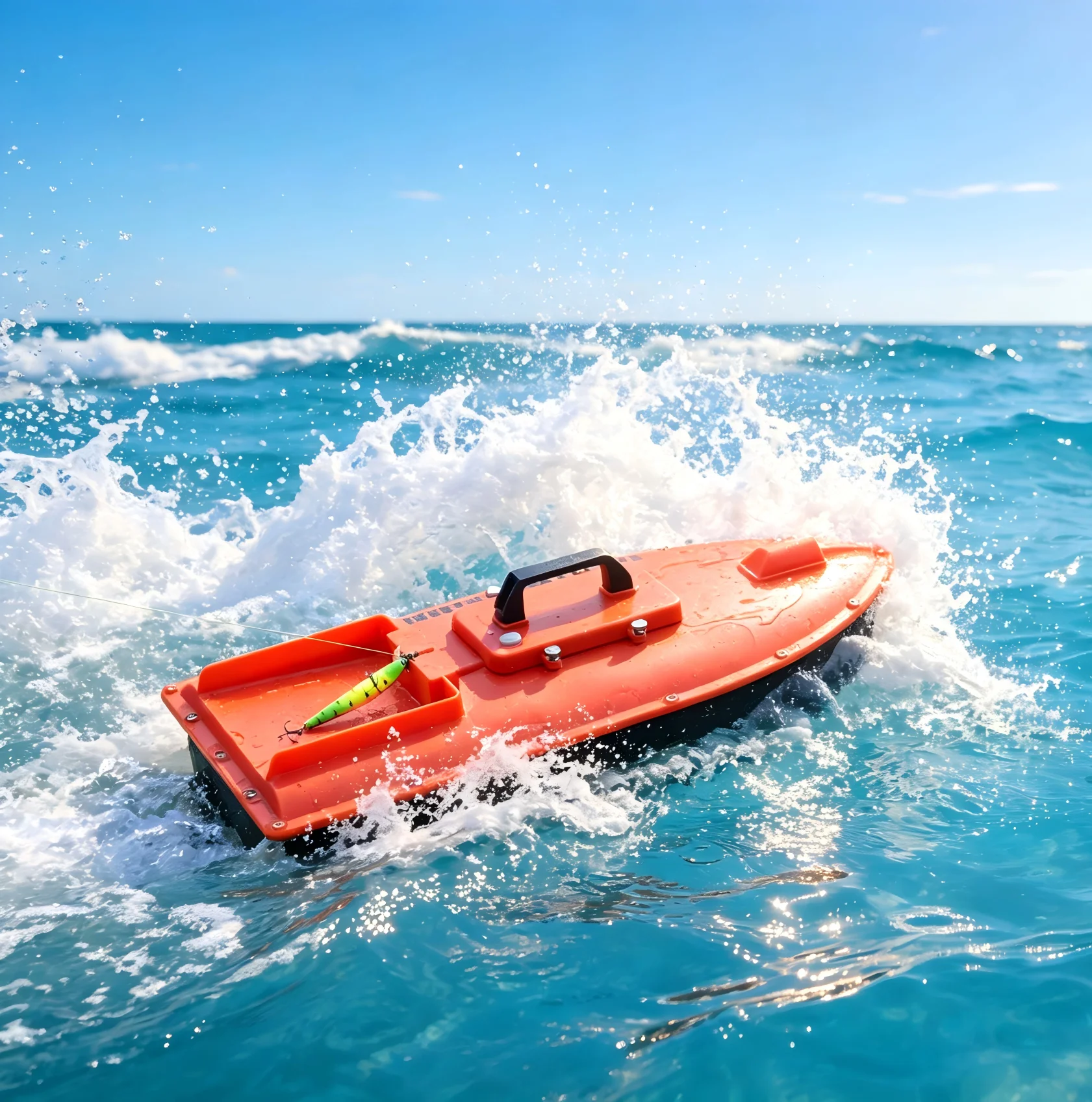 JABO-Dolphin Zoutwater Visboot GPS Automatische Terugkeer Automatische Navigatie RC Aasboot met 11-talige Display Oceaan Zee Vissen