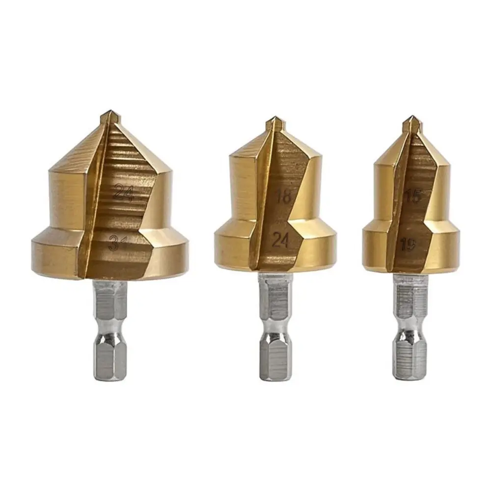 

Hexagonal Handle PPR Lifting Drill Bit 20/25/32mm Hole Opening Stepped Drill Bit HSS Punching Chamferer Step Drill PVC