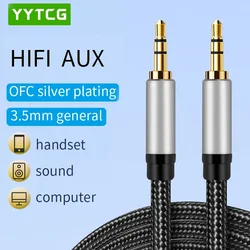 YYTCG AUX Cable Jack 3.5mm Audio Cable 3.5 Mm Jack Speaker Cable ForHeadphones Car AUX Cord