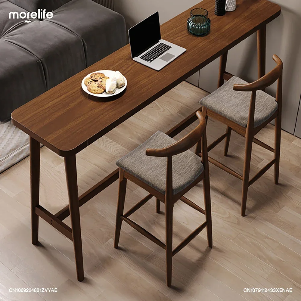 

Creative Bar Counter Solid Wood High Footed Stools Bar Chair Hotel Club Counter Stool Minimalismo Silla De Bar Home Furniture