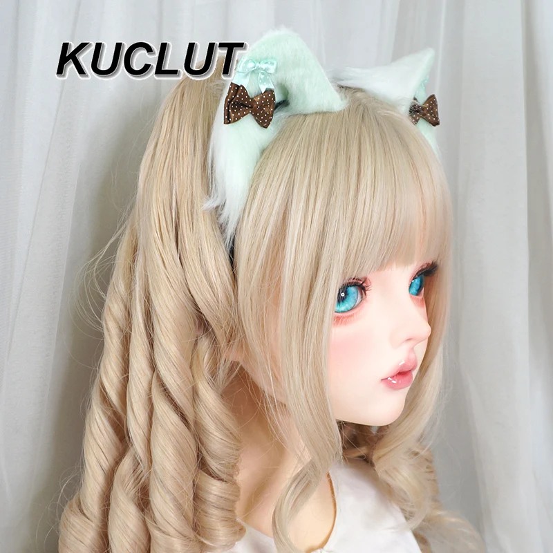 Acessórios de cosplay orelha de gato bandana lolita headwear doce estilo japonês bowknot animal orelha acessório de cabelo para mulher