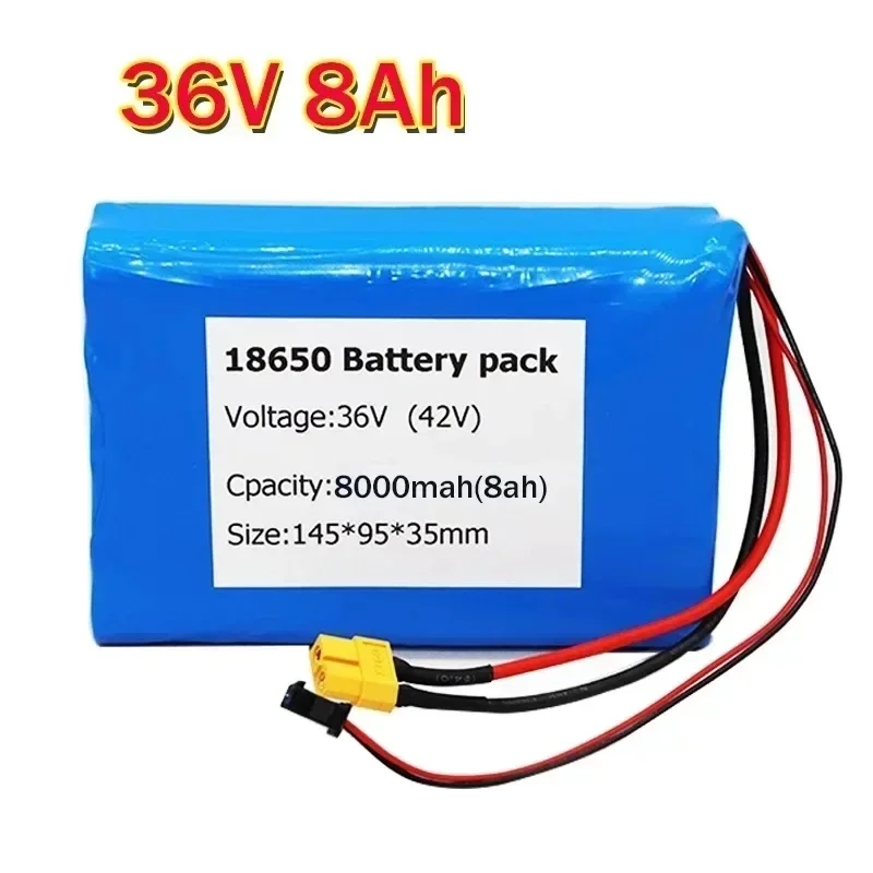 10S2P 36V10Ah 18650 Lithium Battery Pack XT60 Motorized Scooter Lightweight Battery Pack