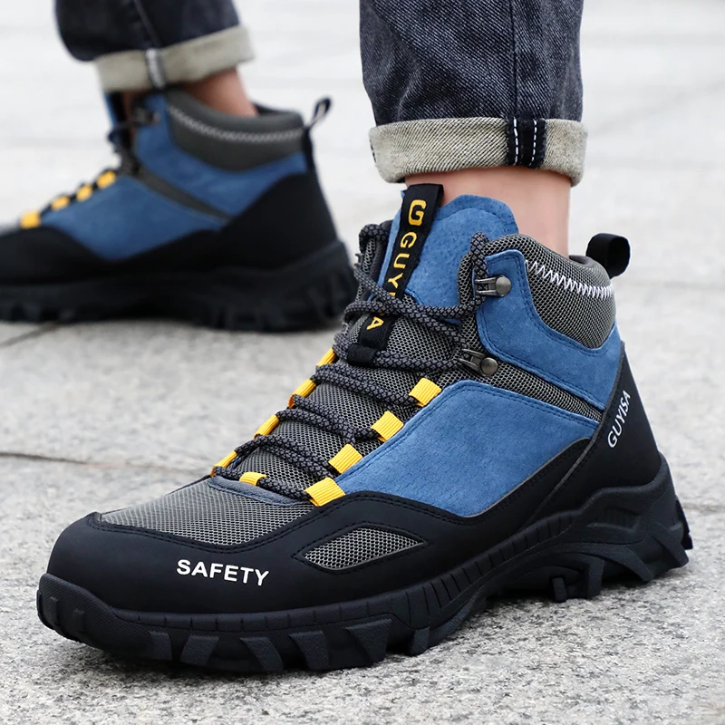 Safety Shoes Anti impact Anti puncture Wear resistant Anti slip Breathable Comfortable Outdoor Hiking Work Protective Shoes