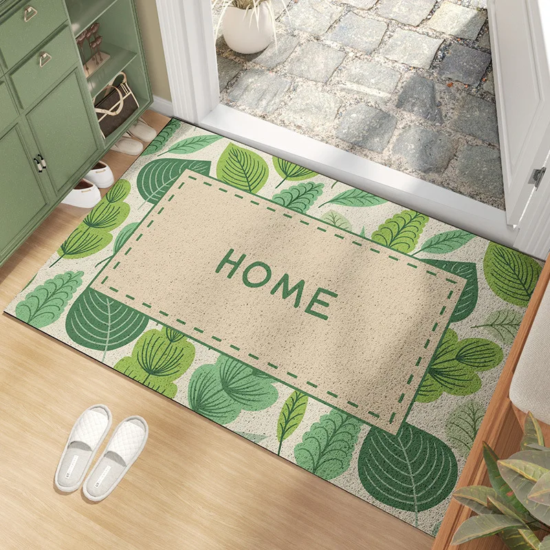

Flower And Leaf Wire Loop Doormat Anti-Fouling & Wear Resistant For Outdoor Dust Removal Floor Mat