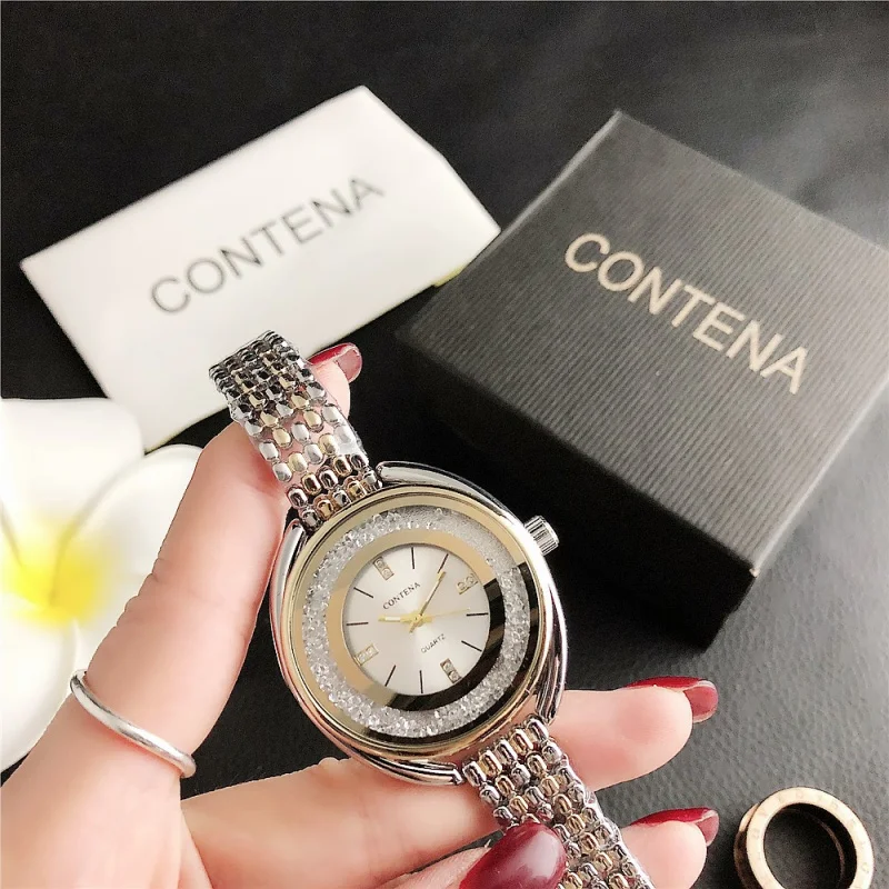 -Reloj de borde suministro de tendencia de moda pequeño Kit de reloj de cuarzo móvil para mujer