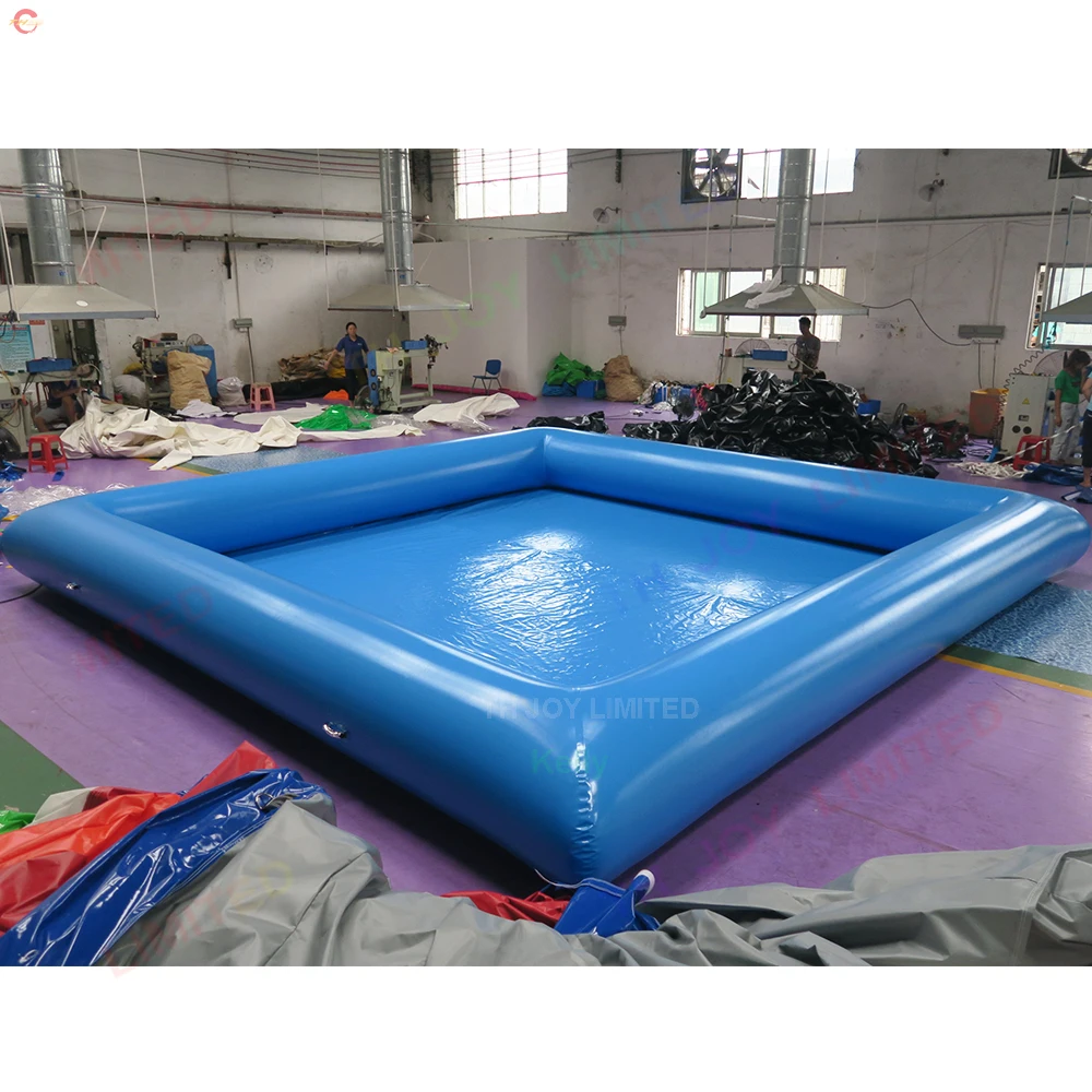 8x6m 0,6mm PVC-Plane Platz aufblasbarer Pool kommerzielle Sommer Wasserspiel platz Pools zu verkaufen