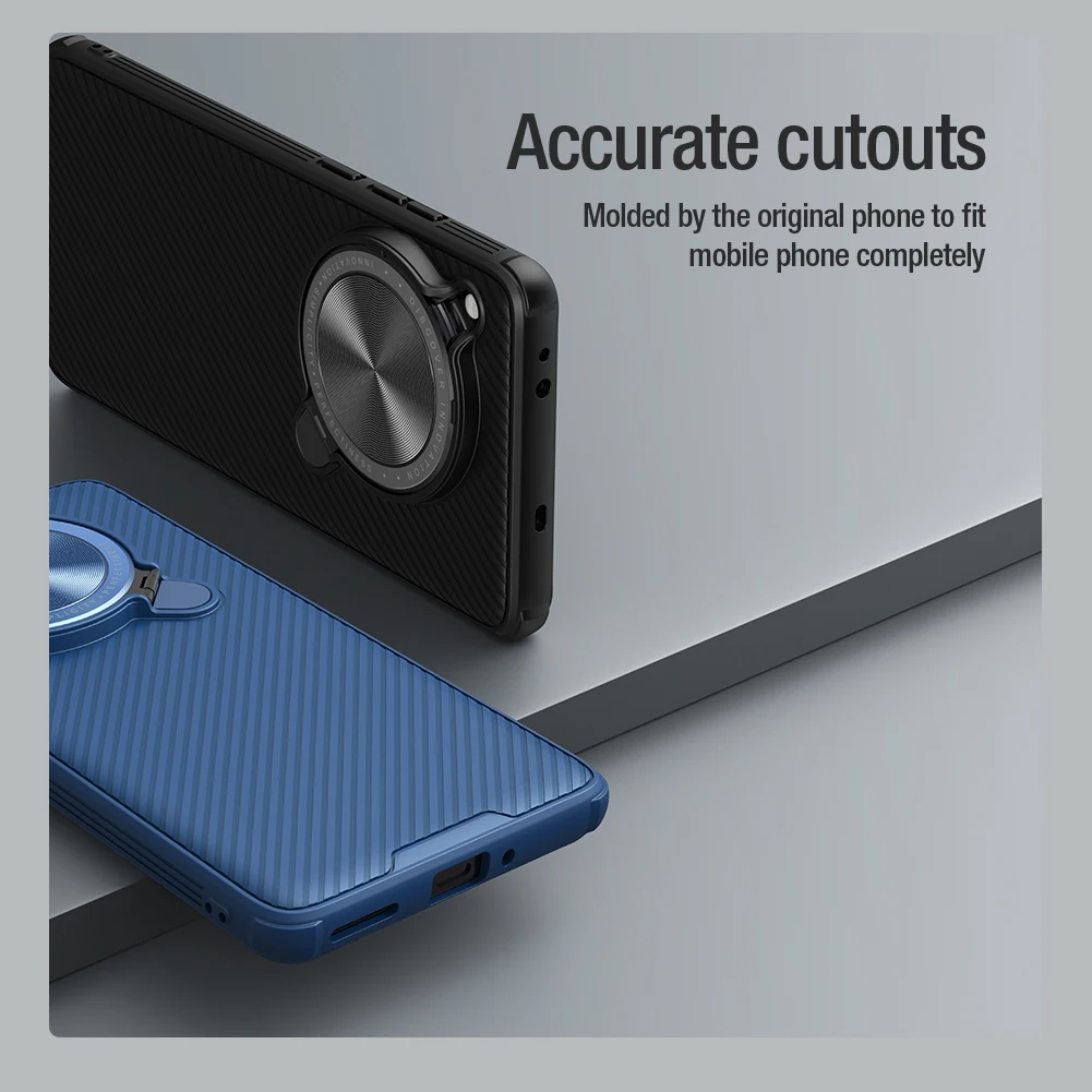 for OnePlus 12 5G Case Nillkin Camshield Prop Camera Protector with Stand Shockproof Back Cover for OnePlus 12 5G