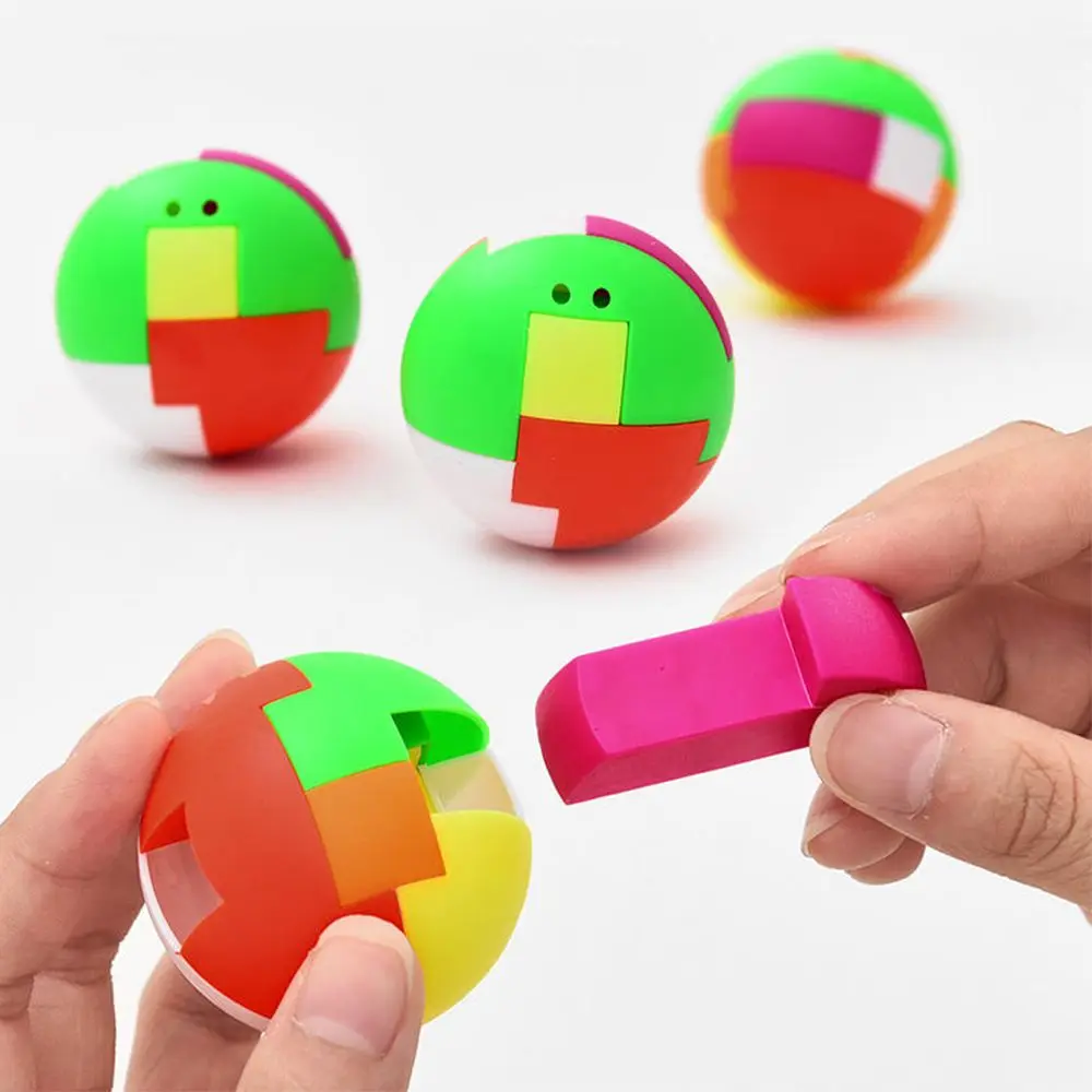 1pcs Puzzle Assembling Ball Education Toy Children Gift Creative Plastic Mini Multi-color Ball Puzzle Toy Wooden Toys