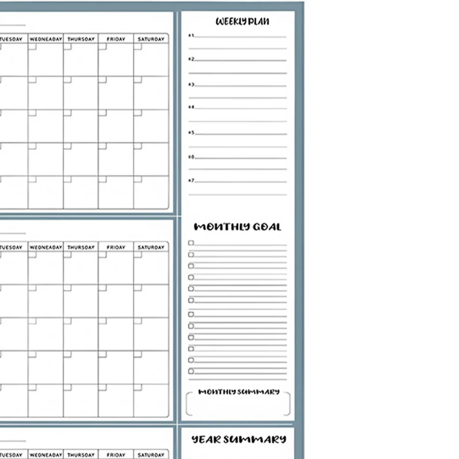 

Большой календарь для сухого стирания, 140x86 см, без указания дат, с маркерами и магнитными наклейками, настенный календарь без дат для мужчин, женщин, студентов, учителей