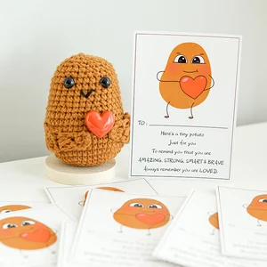 Artificial Crochet Potato Toy Kit, Office Desktop Ornament, Kids Room Decoration, Home Decor Acessórios 10 principais vendas batata morada - №7