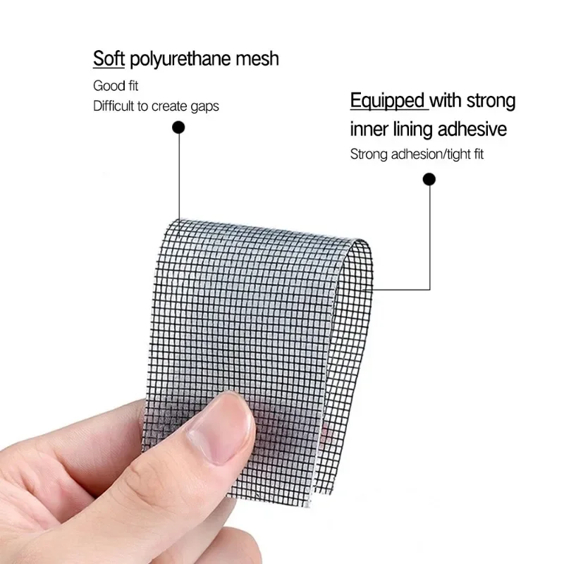 Self  Adhesive Window Mosquito Net Repair Tape Window Screen Repair Patch Strong Anti-Insect Fly Mesh Broken Holes Repair