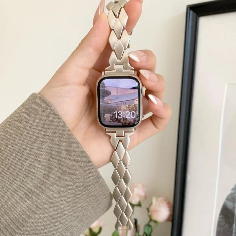 جديد النجوم النساء سوار ل سوار ساعة يد آبل Ultra2 49 مللي متر 38 40 44 42 46 41 45 مللي متر حزام معدني لسلسلة IWatch 10 9 8 7 6 5