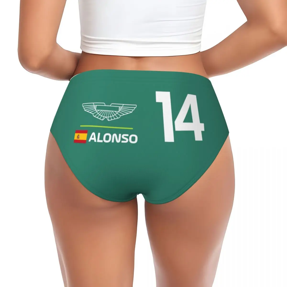 Custom Womens Alonso 14 Motor Racing Brief Panties Female Comfort Fernando Sport Motorcycle Underwear Underpants