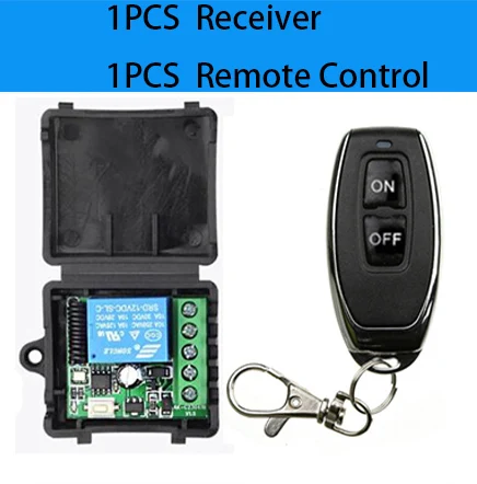 Hot 433Mhz Wireless Remote Control EV1527 Learning Code Transmitter 2 bottons DC 12V 10A RF Relay Receiver Switch 1chanel