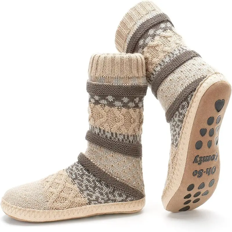 

Women's Slipper Socks, Warm Fuzzy House Boots, Winter Fluffy Indoor Shoes, Cozy Christmas Gifts Unique