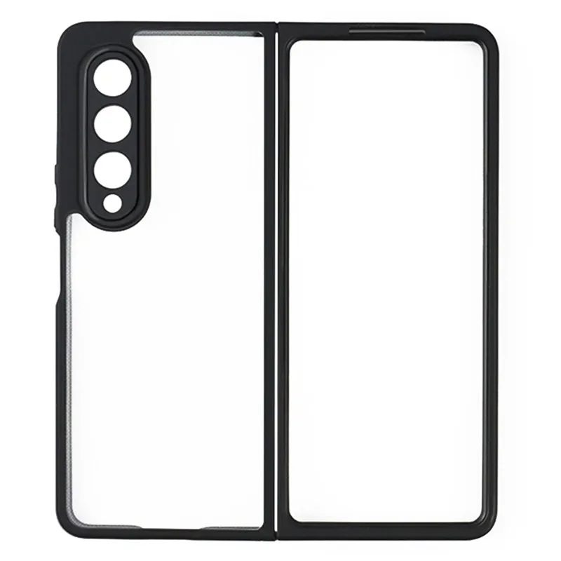 

For Samsung Galaxy Z Fold4 Case Z Fold5 Fold4 Cover 7.6 inch Transparent PC Backplane TPU Shockproof Bumper For Samsung Z Fold4