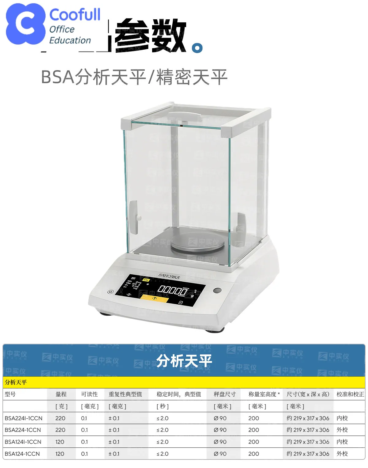 COOFULL Sartorius BSA124-1CCN electronic analytical balance 0.1mg precision laboratory electronic scale