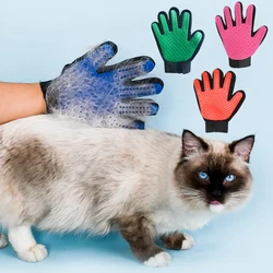 Pet Cat Grooming Supplies Rubber Hair Remove Gloves for Cats Kitten Brushes Grooming Glove katzen zubehör