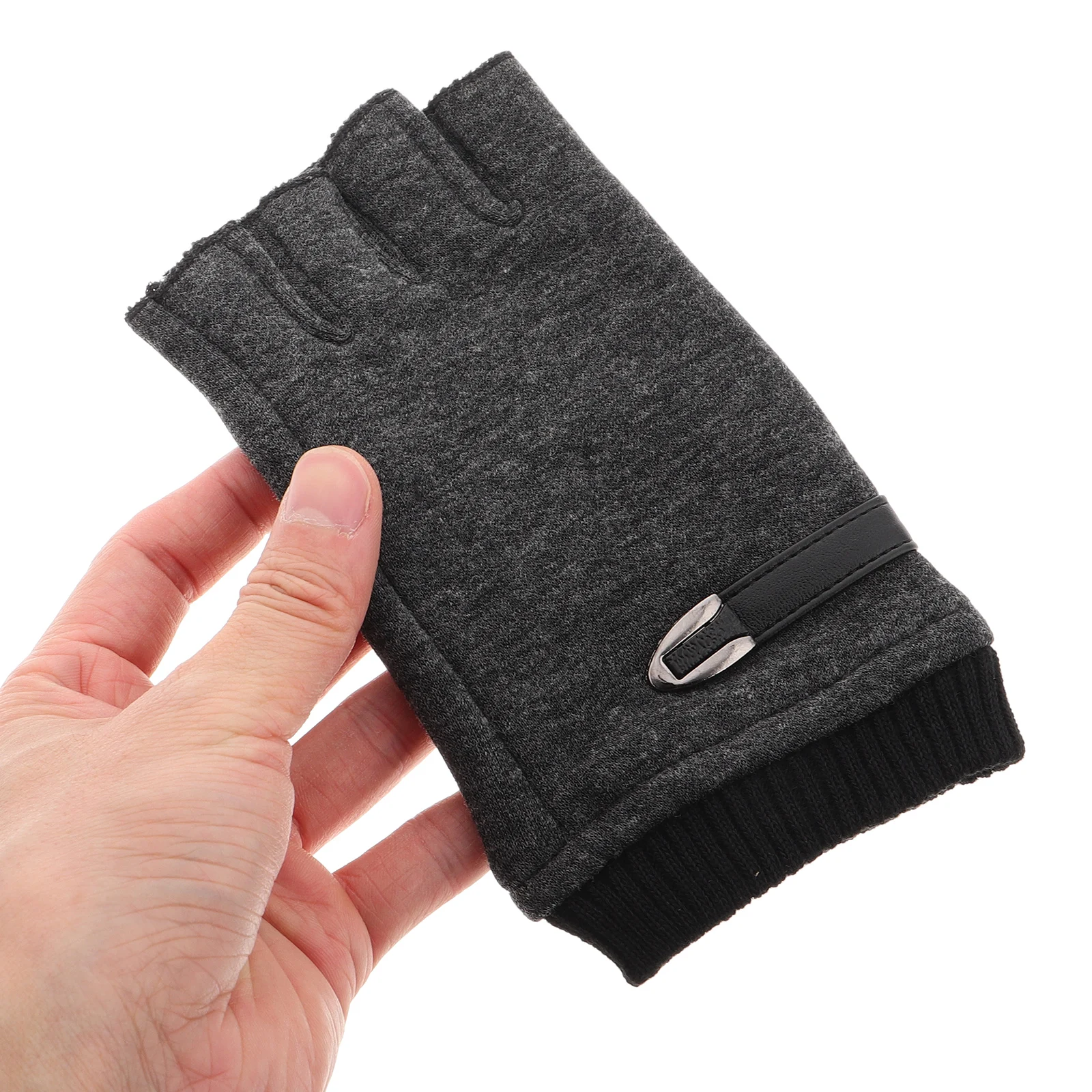 

1Pair Thermal Half Finger Gloves Fingerless Driving Gloves Cold Weather Cycling Sports Outdoor Warm Thermal Mittens