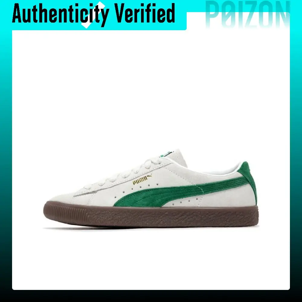 PUMA SUEDE VTG Cow Split Leather Vintage Low top Casual Shoes Unisex Gray Green 374921-25