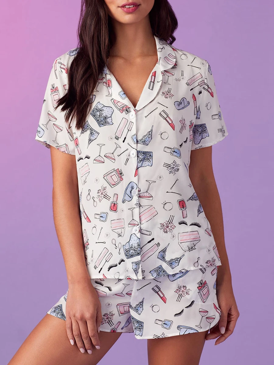 

Женский повседневный комплект из 2 предметов, рубашка на пуговицах и шорты с коротким рукавом, с леопардовым принтом