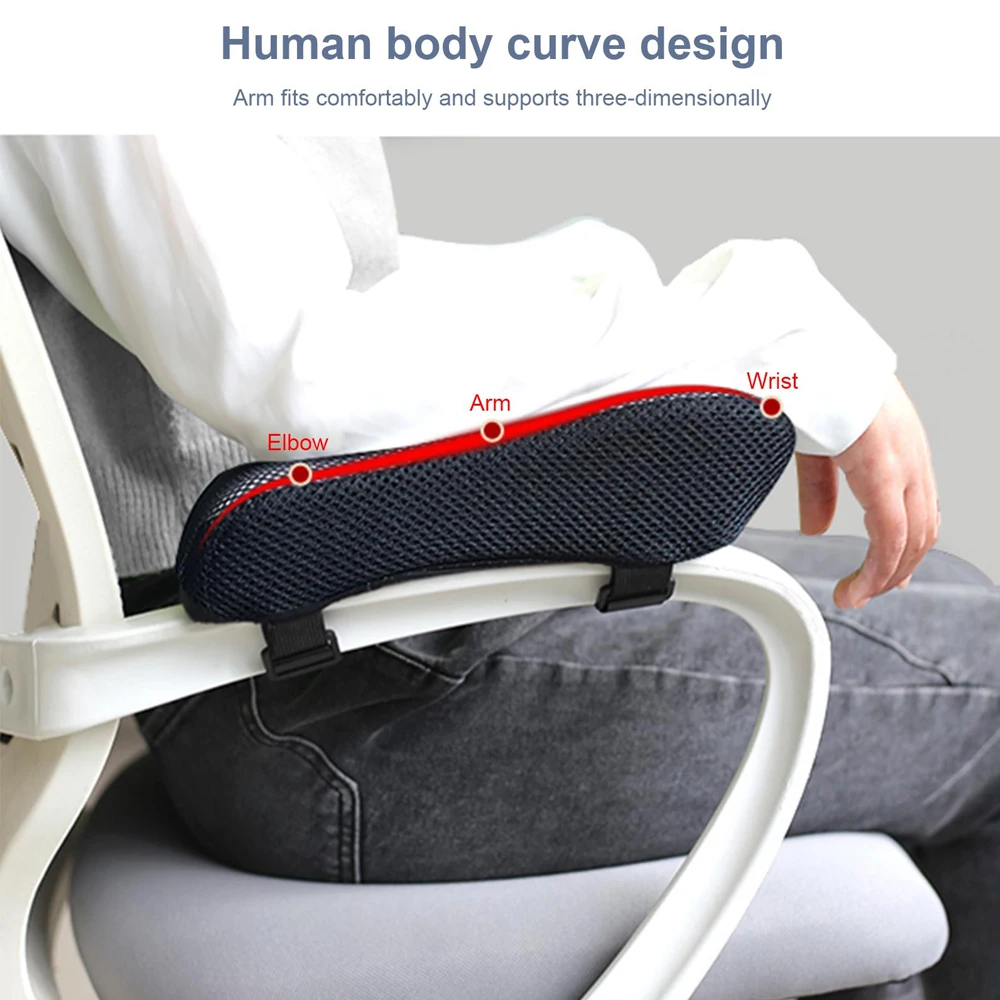 1Pcs Ergonomic Armrest Pads- Office Chair Arm Rest Cover Pillow - Elbow Support Cushion for Computer, Gaming and Desk Chairs