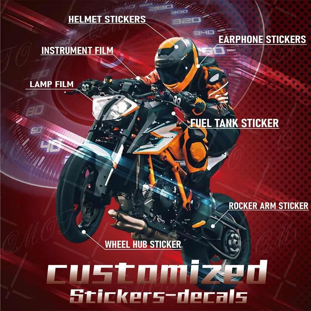 

Motorcycles Auto Personalized Text Graphics Cartoon Decoration Accessories Custom Decal Reflective DIY Sticker