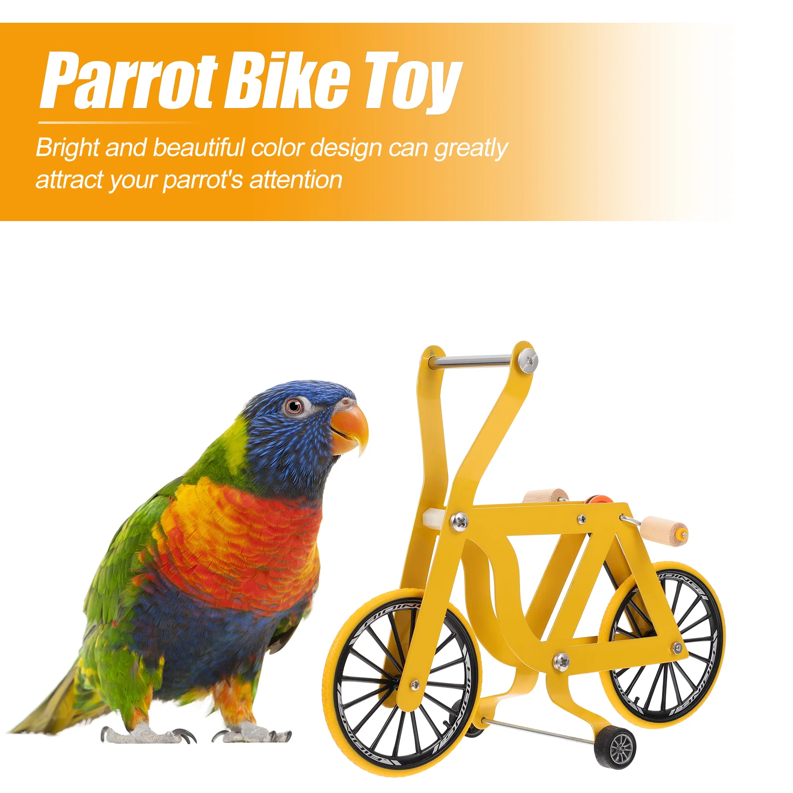 Parrot Bicycle Electric Bike Training Props Bird Plaything Supplies Toys Metal Playthings Birds