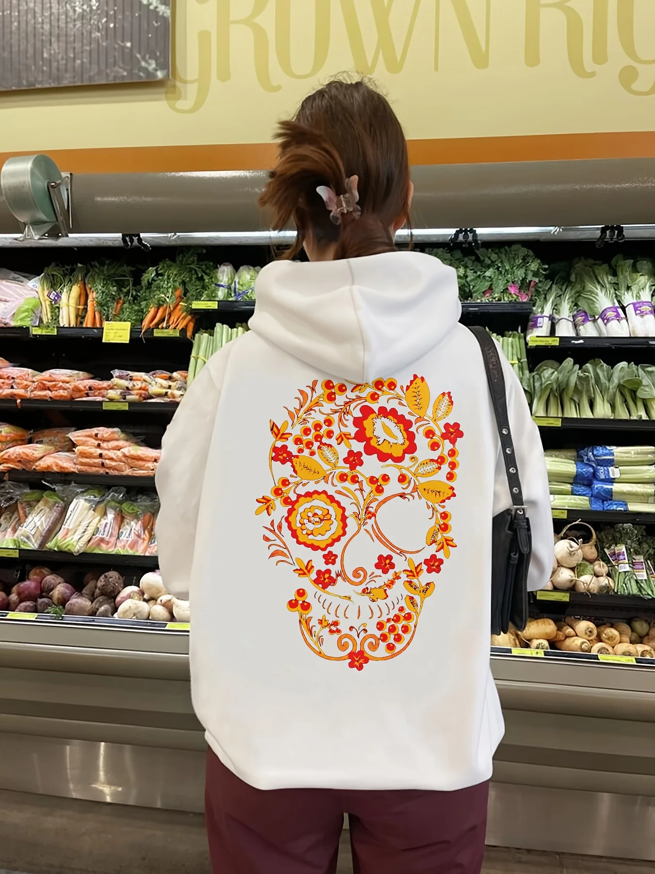 

Skull Graphic Printing Autumn and Winter Cotton Men's and Women's Hoodies Casual Outdoor Street Sports Training Brand Trend