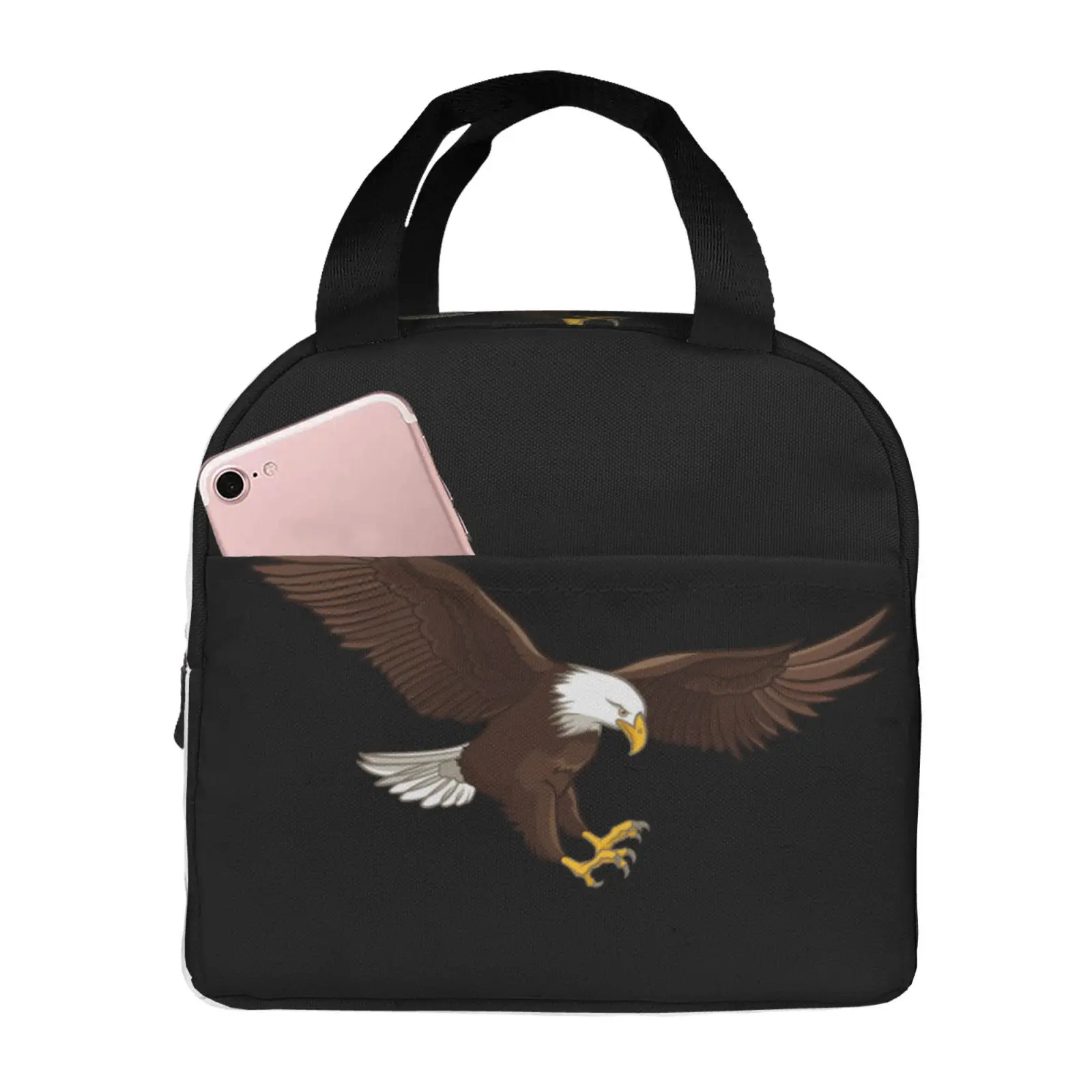 Fly Like A Eagle Lunch Bag Large Capacity Thermal Insulated Lunch Tote Lightweight Women's Lunch Box Bag for Work School Picnics
