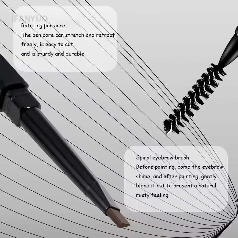 Matita gel per eyeliner Matita gel per eyeliner Impermeabile naturale a lunga durata Sopracciglio liscio Penna per eyeliner nera Strumento per il trucco degli occhi