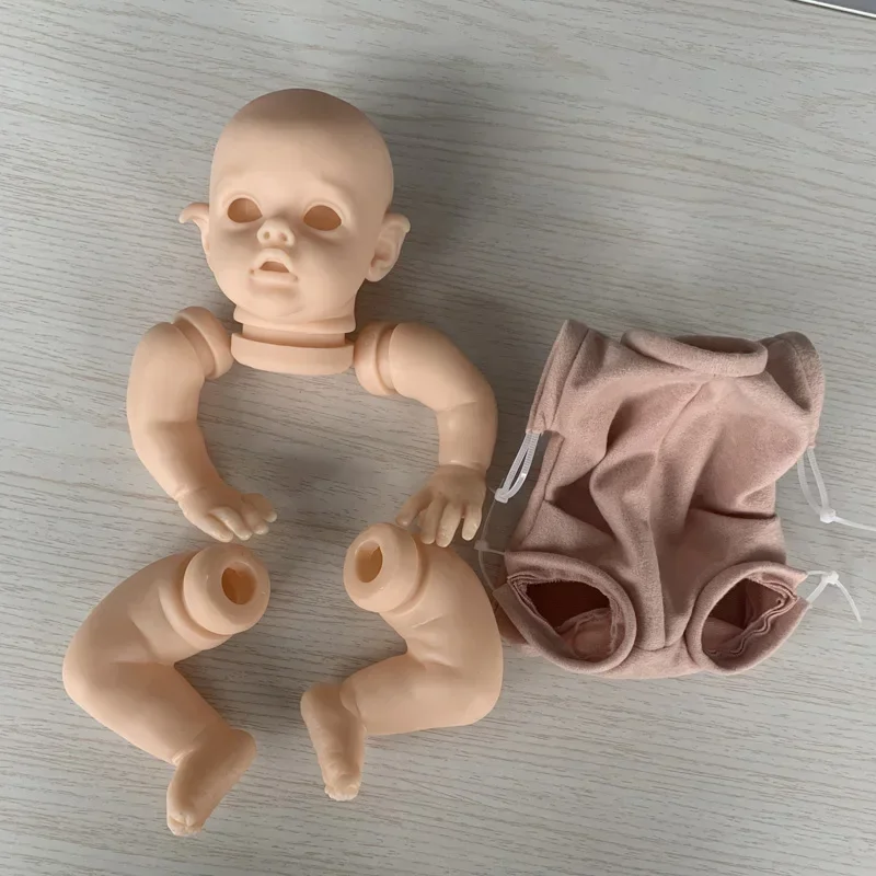 12Inch Mini Reborn Kit Elf FLO Unfinished Vinyl Kit Unpainted DIY Blank Reborn Baby Doll Parts with Cloth Body